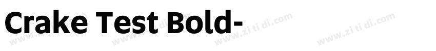 Crake Test Bold字体转换